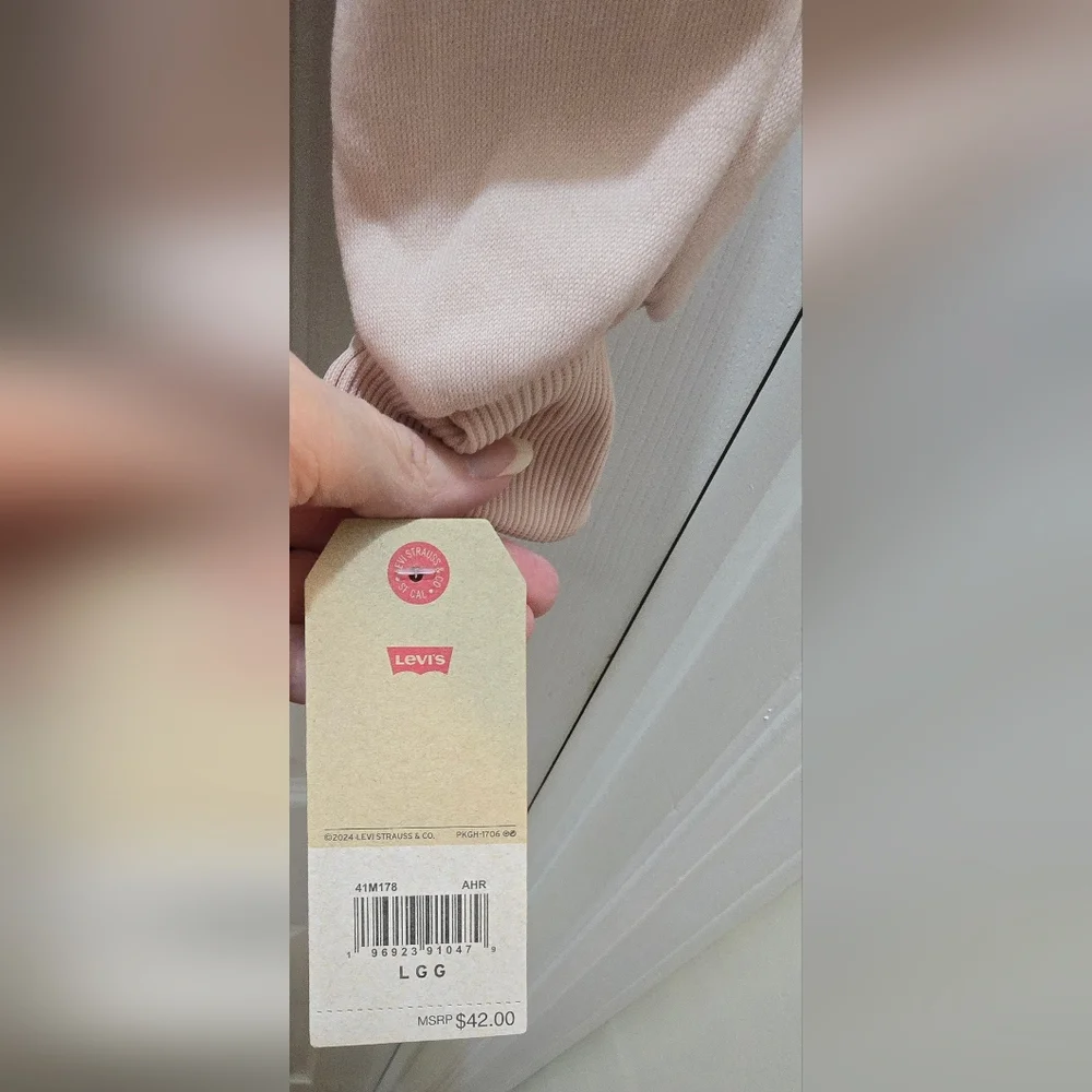 Levi's Kids Soft Pink Hoodie, L - Picture 2 of 8